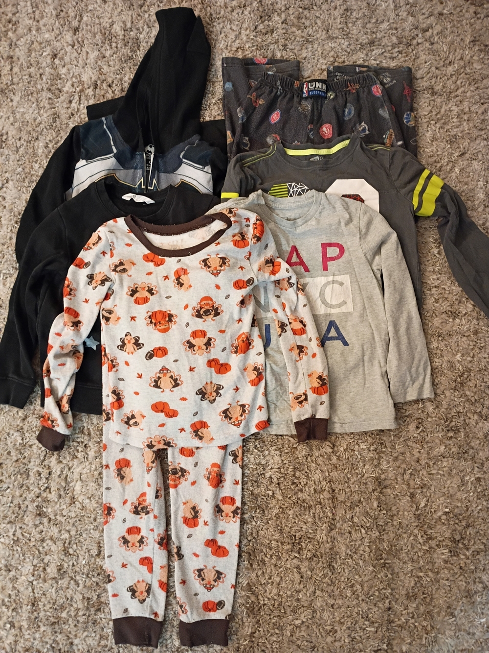 Boys Pajama & Tshirt Bundle Of 6 Size 6